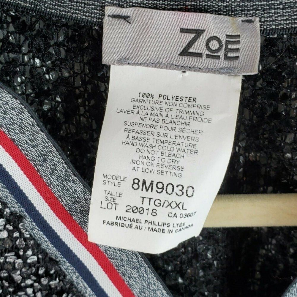 Zoe By Michael Phillips Jacket XXL Black & Silver - Picture 4 of 11